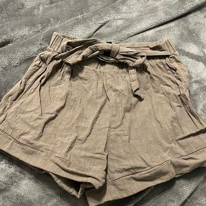 Olive Green Shein Shorts with Tie